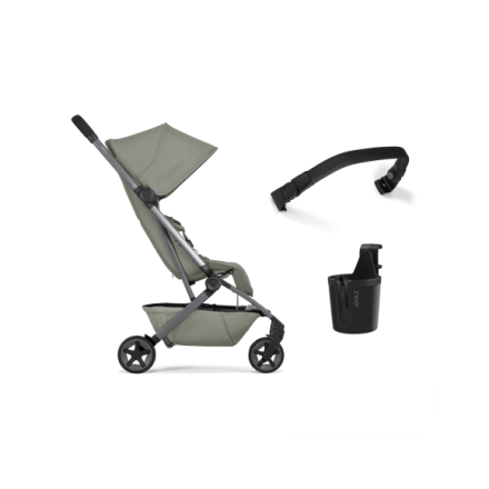 Pachet promotional Joolz Aer 2, cu bara si suport de pahar, Sage green