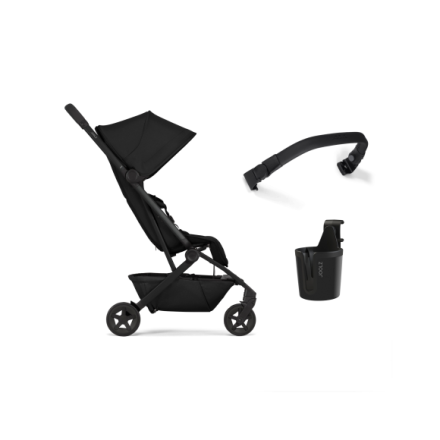 Pachet promotional Joolz Aer 2, cu bara si suport de pahar, Space black