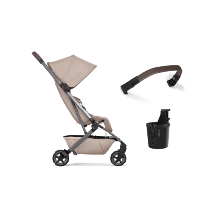 Pachet promotional Joolz Aer 2, cu bara si suport de pahar, Sandy taupe