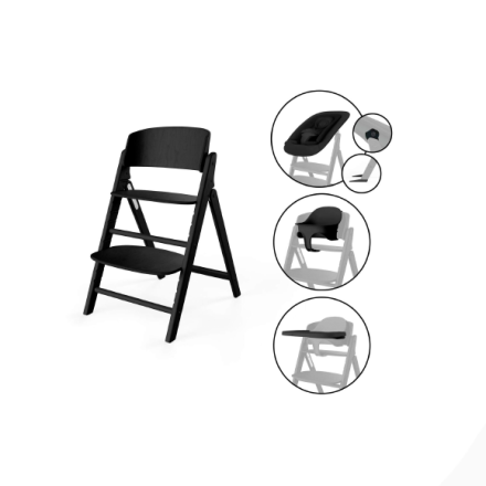 Cybex Gold Click & Fold 4 σε 1 Παιδικό Καρεκλάκι Φαγητού Ρυθμιζόμενο Stunning Black