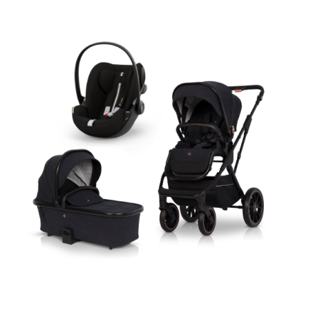 Carucior 3 in 1 pentru copii Cavoe Axo Style, cu landou si scoica Cybex Cloud G Plus, Meteorite