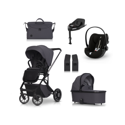 Бебешка количка 4 в 1 Cavoe Moi+ с столче за кола Cybex Cloud G Plus и база G, желязна