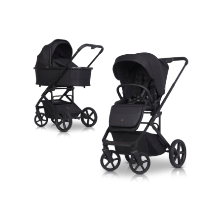 Carucior 2 in 1 pentru copii, Cavoe MOI XL, cu sistem de incalzire, Meteorite