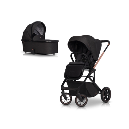 Carucior 2 in 1 pentru copii Cavoe Moi+, elegant, compact, cu landou - Meteorite