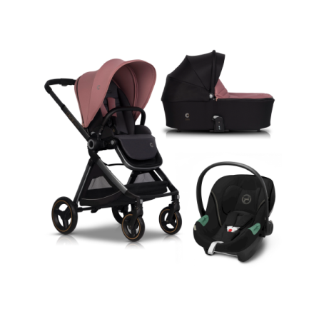Мултифункционална детска количка 3 в 1 Cavoe Osis 2.0 с кош и кора за кола Cybex Aton S2 - Desert Rose