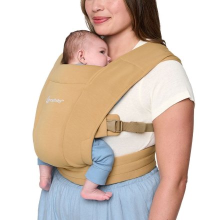 Marsupiu pentru bebelusi Ergobaby Embrace versatil nastere - 11 kg, Knit Camel