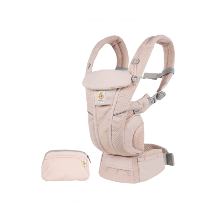 Πορτμπαγκάζ Ergobaby OMNI Breeze, αναπνεύσιμο και άνετο, 0 - 4 ετών, Ροζ Χαλαζίας