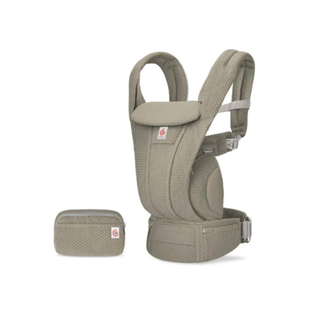 Marsupiu pentru bebelusi Ergobaby, OMNI Deluxe Mesh, ergonomic, Soft Olive