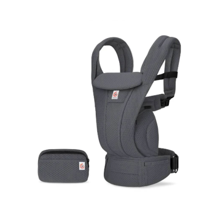 Marsupiu pentru bebelusi Ergobaby, OMNI Deluxe Mesh, ergonomic, Graphite Grey