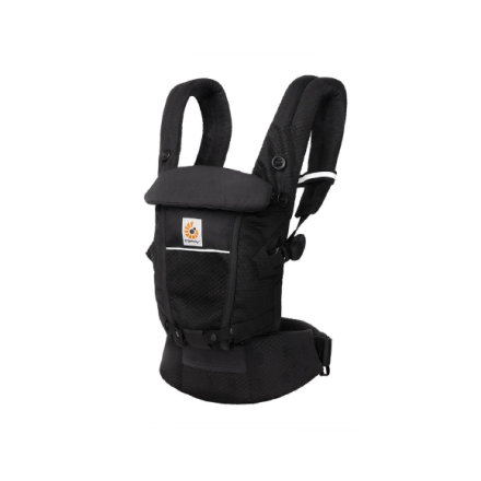  Бебешки носач Ergobaby Adapt Soft Flex Mesh, дишащ и удобен, 0 - 4 години, черен оникс