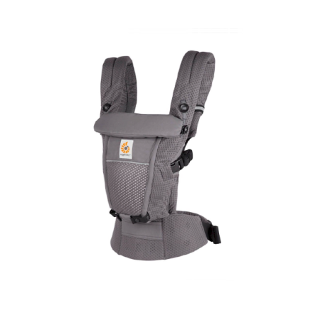  Marsupiu pentru bebelusi Ergobaby Adapt Soft Flex Mesh, respirabil si confortabil, 0 - 4 ani, Graphite Grey