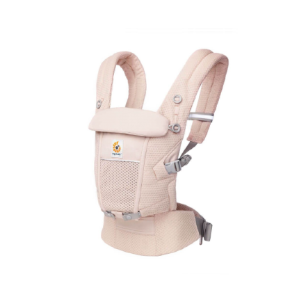  Кош за новородено Ergobaby Adapt Soft Flex Mesh, дишащ и удобен, 0 - 4 години, Pink Quartz