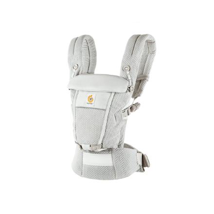  Marsupiu pentru bebelusi Ergobaby Adapt Soft Flex Mesh, respirabil si confortabil, 0 - 4 ani, Pearl Grey
