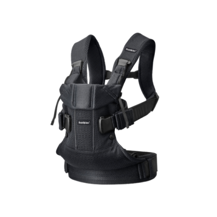 BabyBjorn One Air Анатомична 3D мрежеста слинг за бебе - черна