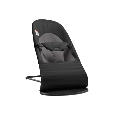 Balansoar pentru copii BabyBjorn Balance Soft, cu tesatura matlasata, Soft Black/Dark Gray