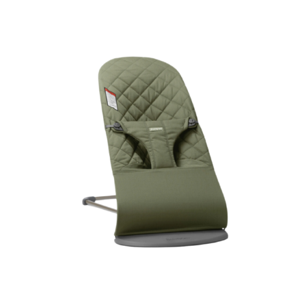 Balansoar pentru copii BabyBjorn Bliss, cu aspect clasic, tesatura matlasata, Dark Green
