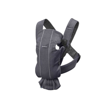 Кош за новородено BabyBjorn Mini, 3D Mesh, анатомичен - Антрацит