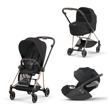 Carucior 3 in 1 pentru copii Cybex Mios 3.0, cu landou si scoica auto Cloud T Plus