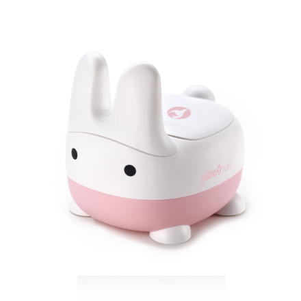 Olita copii COLIBRO NUKI, model iepuras, ergonomica, antiderapanta, cu insert detasabil, 6-36 luni - Rose