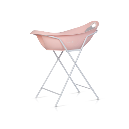 Бебешка вана Colibro SPA 2 в 1 със стойка - Безопасност и ергономичност от 0 месеца - Кристално розова