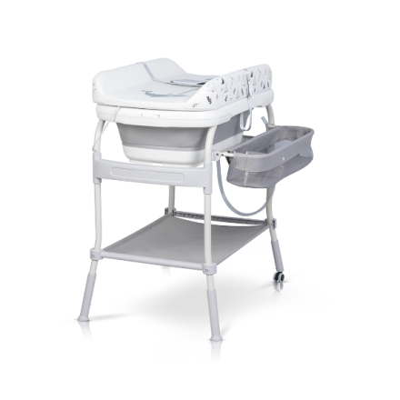 Cadita pliabila Colibro FLIP 2 in 1 cu masa de infasat, suport dus, mat antialunecare, termometru integrat