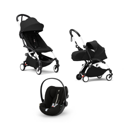Carucior 3 in 1 pentru copii STOKKE YOYO³, cu pachet nou nascut, scoica auto si pachet de culoare