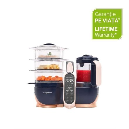 Robot pentru gatit Babymoov - Nutribaby (+) XL, 5 in 1, multifunctional, capacitate mare, Navy Blue