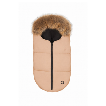 Husa Picioare Anex Baby WOM 0+, sac termic Iarna pentru carucior, protectie vant si ploaie, Brown