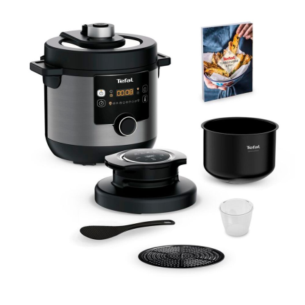 Multicooker Tefal Turbo Cuisine & Fry CY778830, 1200W, 7.6L, 15 Programe, Gatire Sub Presiune si Aer Cald, negru