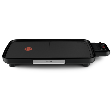 Gratar electric Tefal Plancha Booster CB641810, 2200W, suprafata mare antiaderenta, termostat reglabil, negru