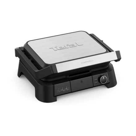 Gratar electric Tefal SuperGrill 3 in 1 GC510DE0, 2000W, placi detasabile antiaderente, functie cuptor & BBQ