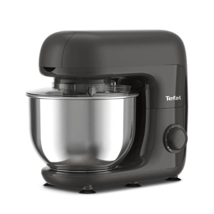 Tefal Bake Essential QB161H38 Επεξεργαστής τροφίμων, 800W, Μπολ από ανοξείδωτο ατσάλι 4,8L, 6 ταχύτητες, Περιλαμβάνεται κιτ ζαχαροπλαστικής, Μαύρο
