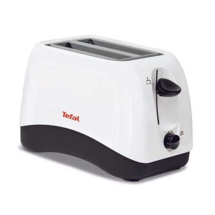 Prajitor de paine Tefal Delfini TT130130, 850W, 7 Niveluri de rumenire, 2 Fante, Alb