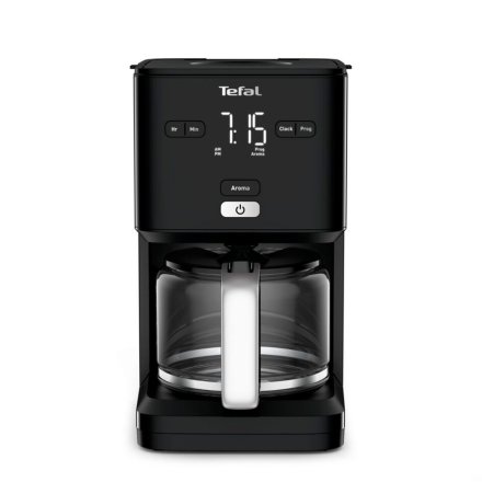 Tefal Smart n' Light CM600810 Καφετιέρα, 1000W, Ψηφιακή Οθόνη, Προγραμματιζόμενη, 1,25L, Μαύρο