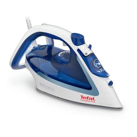 Ютия Tefal Easygliss Plus FV5715E0, 2400W, гладеща повърхност Durilium Airglide, система против прокапване, бяло/синьо