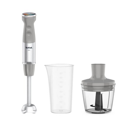 Blender vertical Tefal Quickchef+ HB672B30, 20 trepte de viteza & Functie Turbo, 4 lame Powelix, 1000W