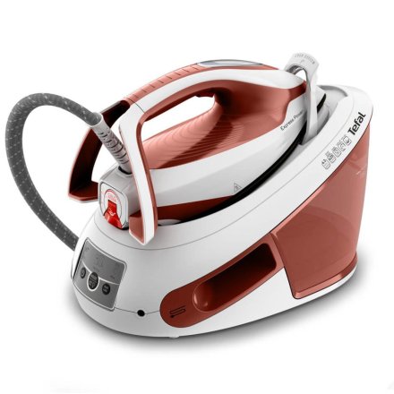 Σταθμός σιδερώματος Tefal Express Power SV8110E0, 2800W, Πλάκα Durilium AirGlide Autoclean, Συλλέκτης αλάτων, Λευκό/Πορτοκαλί