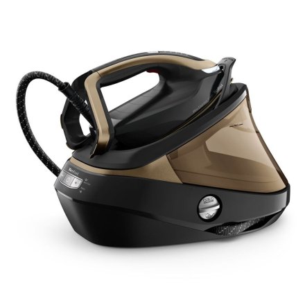 Σταθμός σιδερώματος Tefal Pro Express Vision GV9820E0, 3000W, Smart LED Vision, Πλάκα Durilium Airglide Autoclean, Μαύρο/Χρυσό