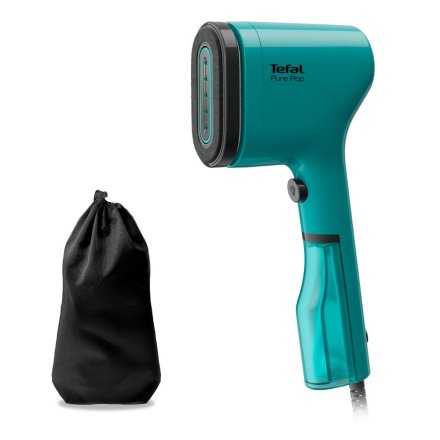 Вертикална парна ютия Tefal Pure Pop DT2024E1, 1300 W, 20 г/мин, загряване 15 секунди, резервоар 70 мл, зелена