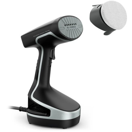 Aparat de calcat vertical Tefal Access Steam Force DT8230E1, 2000W, Jet 90g/min, Incalzire 25s, Auto-Off, Negru/Gri