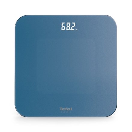 Cantar de Baie Tefal Classic PP1905V0, Max 180kg, Gradatie 100g, Pornire Automata, Sticla Securizata, Albastru