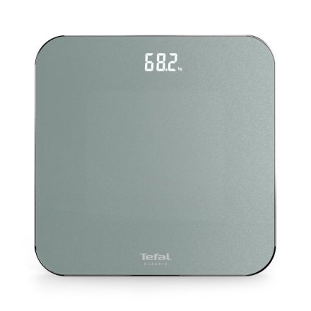 Tefal Classic везна за баня PP1903V0, Max 180 кг, 100 г градуиране, невидим екран, закалено стъкло, сив