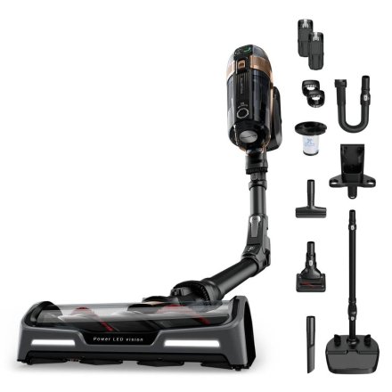 Rowenta X-Force Flex 15.60 Вертикална прахосмукачка за животни RH99F3WO, 550W, 230AW, 160 мин, Гъвкава, Грижа за животни, Черно-кафява