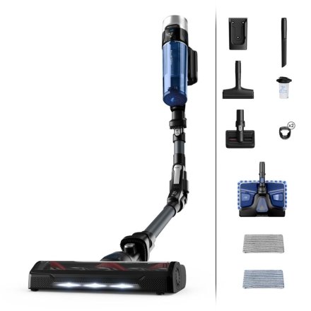 Rowenta X-Force Flex 9.60 Aqua Κάθετη Σκούπα RH20C7WO, 250W, 100AW, 45 λεπτά, Flex, Σκούπες και Σφουγγαρίστρες, Γκρι-Μπλε