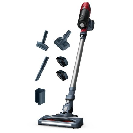 Rowenta X-Pert 6.60 Animal RH6877WO - Κάθετη Σκούπα 100W, 18V, Χρόνος Λειτουργίας 45 Λεπτών, Stop & Go, Κόκκινο/Γκρι