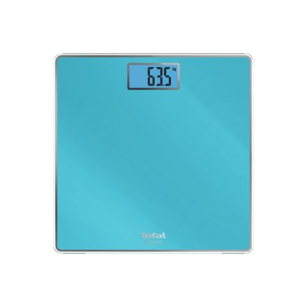 Cantar de Baie Tefal Classic PP1503V0, Max 160kg, Gradatie 100g, Pornire Automata, Sticla Securizata, Albastru