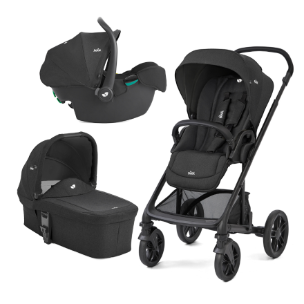 Carucior 3 in 1 pentru copii Joie Chrome 2, versatil, cu landou Chrome si scoica I-SNUG, Raven