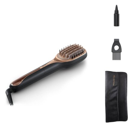 Βούρτσα μαλλιών Rowenta Hair Therapist CF9940F0 για επιδιόρθωση με ατμό, θερμική φροντίδα, LED, επίστρωση κερατίνης
