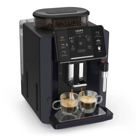Espressor Automat Krups Sensation EA910B10, 15 bari, Ecran Tactil, Sistem Thermoblock Compact, 1450 W