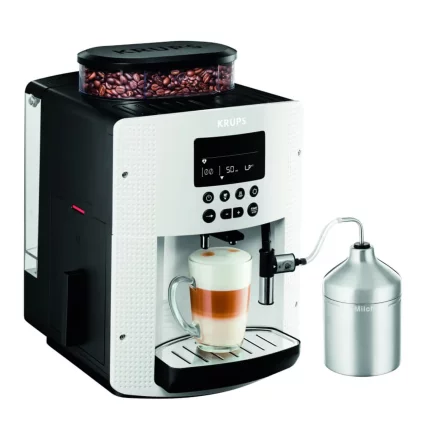 Krups Essential Display Cappuccino EA816170 Автоматична машина за еспресо, 15 бара, 3 температурни настройки, контейнер за мляко, 1450 W